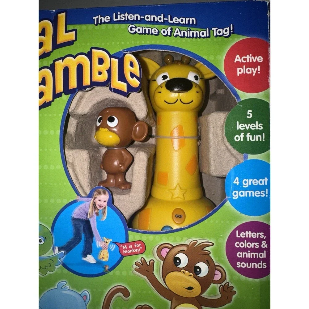 Wild Planet Animal Scramble Electronic Preschool Game 2007 NEW Open Box
